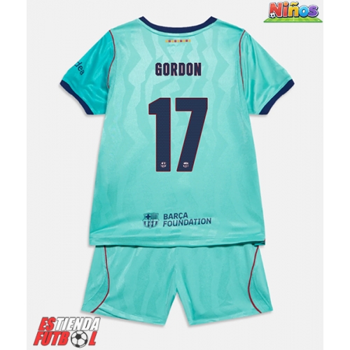 Barcelona Anthony Gordon #17 Tercera Equipación Niños 2026-27 Manga Corta (+ Pantalones cortos)